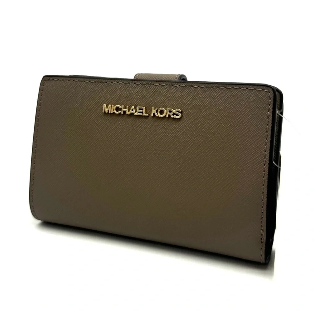 Michael Kors Medium Bifold Zip Chain Wallet Dusk